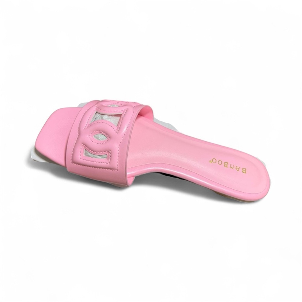 BAMBOO Light Pink Slide Sandals